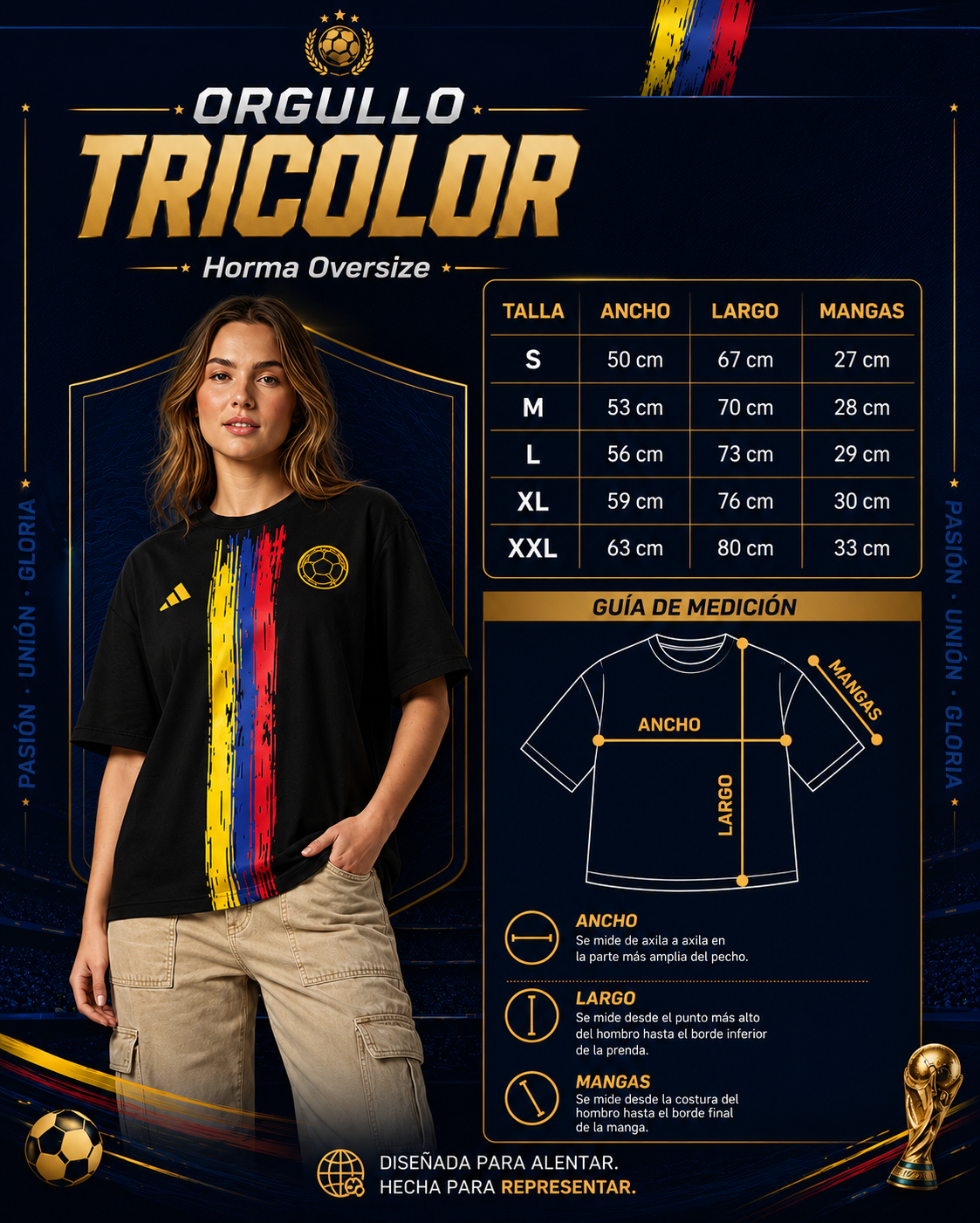 Camisa Oversize Colombia - Mujer